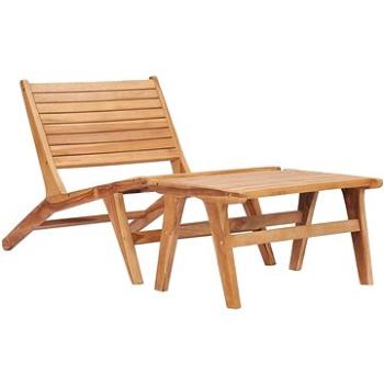 Zahradní židle s podnožkou masivní teakové dřevo 49366 (49366)