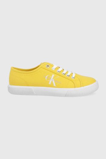 Tenisky Calvin Klein Jeans dámské, žlutá barva