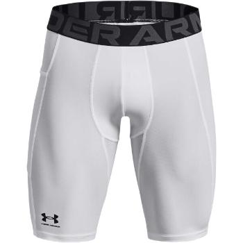 Under Armour HEATGEAR ARMOUR LONG SHORTS Pánské kompresní kraťasy, bílá, velikost