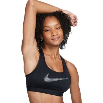 Nike DRI-FIT SWOOSH Dámská sportovní podprsenka, černá, velikost