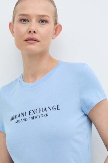 Bavlněné tričko Armani Exchange tyrkysová barva, 8NYTAB YJG3Z NOS