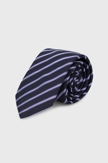 Hedvábná kravata HUGO fialová barva
