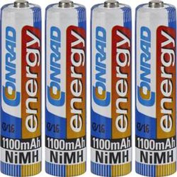 Akumulátor Conrad Energy, NiMH, AAA, 1100 mAh, 4 ks