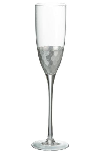 Sklenička na šampaňské Silver - Ø 7*26 cm 68262