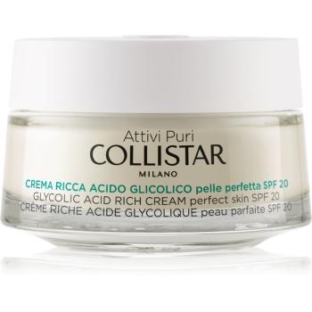 Collistar Attivi Puri Glycolic Acid Rich Cream výživný krém pro obnovu hutnosti pleti s rozjasňujícím efektem 50 ml