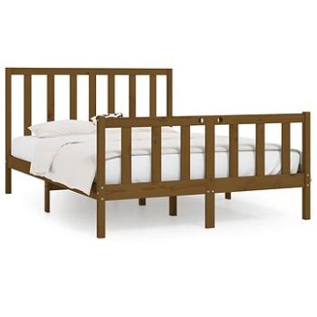 Rám postele medově hnědý masivní dřevo 140 × 200 cm, 3106836 (3106836)
