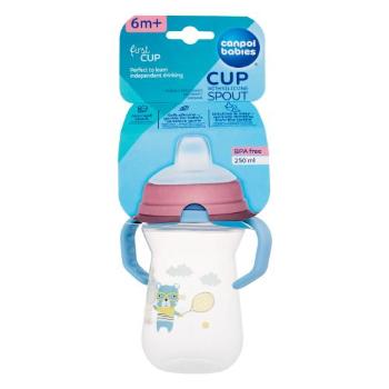 Canpol babies Bonjour Paris First Cup Blue 6m+ 250 ml hrneček pro děti