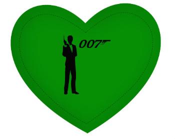 Polštář Srdce James Bond