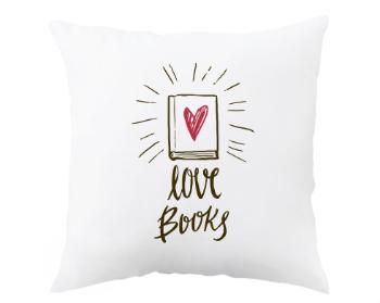 Polštář Love books