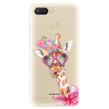 Odolné silikonové pouzdro iSaprio - Lady Giraffe - Xiaomi Redmi 6