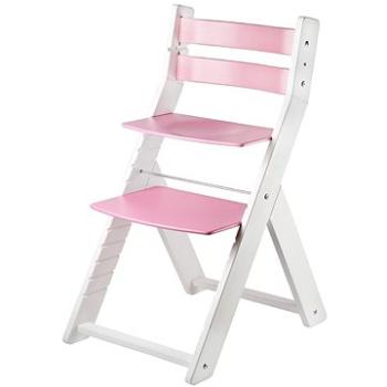 Rostoucí židle Wood Partner Sandy Kombi Barva: bílá/růžová (8592927752732)
