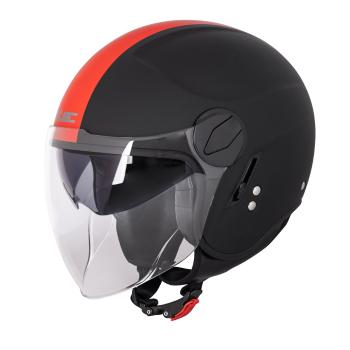 Přilba na skútr W-TEC Vernante  Black Matt-Corsa Red  XL (61-62)