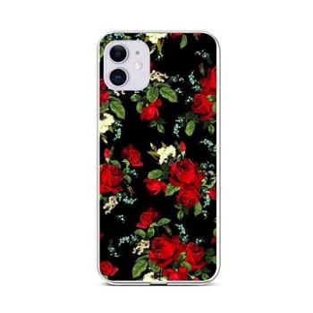 TopQ iPhone 11 silikon Květy růží 58805 (Sun-58805)