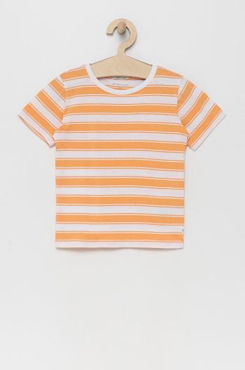 Dětské bavlněné tričko Tom Tailor oranžová barva, vzorovaný
