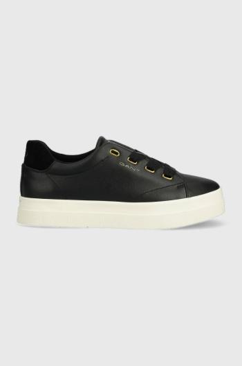 Kožené sneakers boty Gant Avona černá barva, 26531917.G00