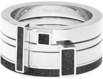Gravelli Sada čtyř prstenů s betonem Quadrium ocelová/antracitová GJRWSSA124 53 mm