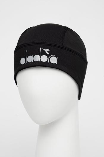 Čepice Diadora černá barva, z tenké pleteniny