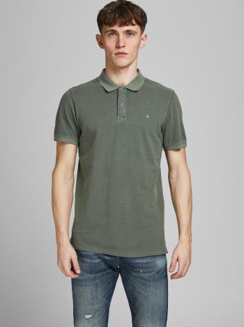 Zelené polo tričko Jack & Jones Washed