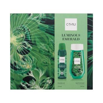 C-THRU Luminous Emerald dárková kazeta deodorant 150 ml + sprchový gel 250 ml pro ženy deospray