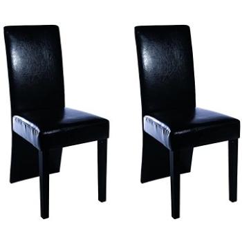 Jídelní židle 2 ks černé umělá kůže (60249)