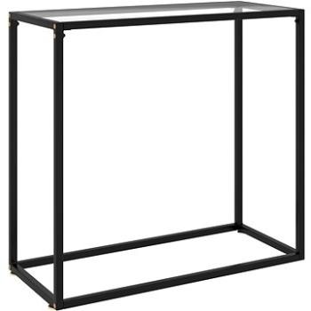 Konzolový stolek transparentní 80 × 35 × 75 cm tvrzené sklo (322807)
