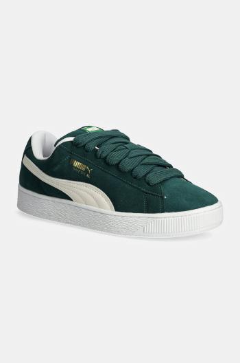 Kožené sneakers boty Puma Suede XL zelená barva, 395205