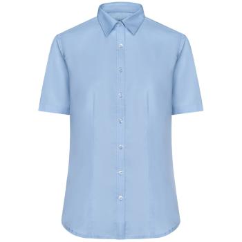 James & Nicholson Dámská košile s krátkým rukávem JN683 - Světle modrá | L
