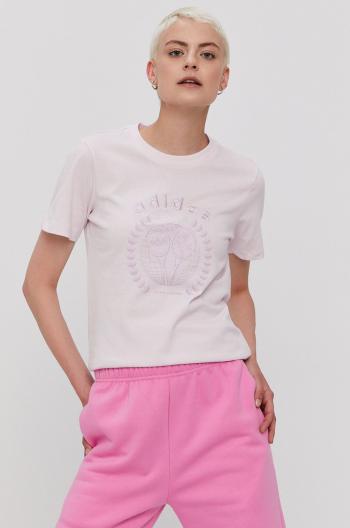Tričko adidas Originals H56456 dámské, růžová barva