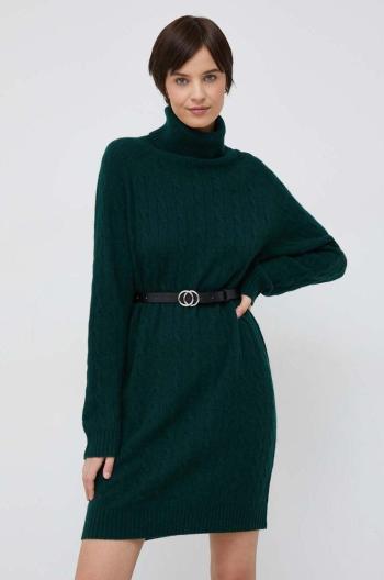 Vlněné šaty Polo Ralph Lauren Zelená barva, mini
