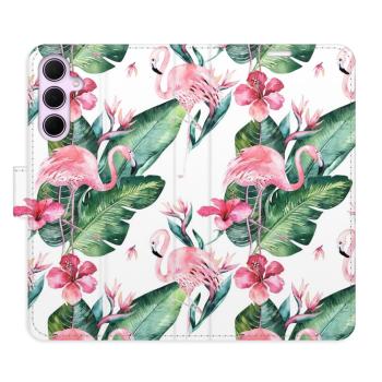 Flipové pouzdro iSaprio - Flamingos Pattern - Samsung Galaxy A55 5G