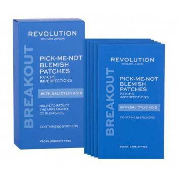 Revolution Skincare Breakout Pick-Me-Not Blemish Patches With Salicylic Acid 60 ks pleťová maska pro ženy na problematickou pleť s akné