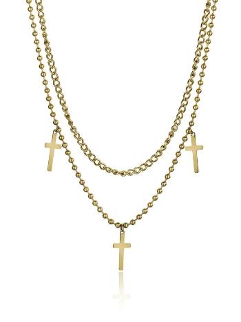 Marc Malone Dvojitý pozlacený náhrdelník Brooke Gold Necklace MCN23106G