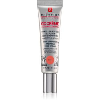 Erborian CC Crème Centella Asiatica rozjasňující krém pro jednotný tón pleti SPF 25 malé balení odstín Doré 15 ml