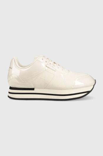 Sneakers boty Armani Exchange béžová barva