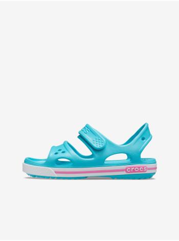 Crocs tyrkysové dívčí sandály Crocband II Sandal PS Digital Aqua