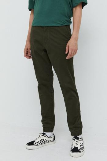 Kalhoty Only & Sons pánské, zelená barva, ve střihu chinos
