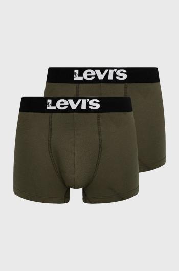 Boxerky Levi's pánské, zelená barva