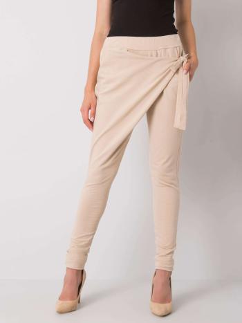 BÉŽOVÉ DÁMSKÉ STYLOVÉ KALHOTY EM-DR-201.10-BEIGE Velikost: M