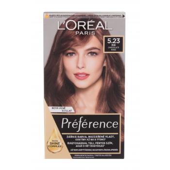 L'Oréal Paris Préférence 60 ml barva na vlasy pro ženy poškozená krabička 5,23 Rio na barvené vlasy; na všechny typy vlasů