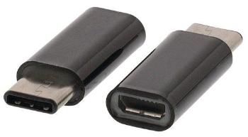 Valueline VLCP60910B černý USB 2.0 Micro-B - USB-C adaptér USB 2.0 USB Micro-B zásuvka – USB-C zástrčka