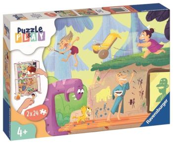 Ravensburger Puzzle & Play Jeskynní člověk 2x24 dílků