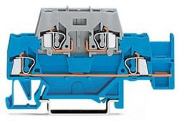 Dvojitá průchodková svorka WAGO 280-532, pružinová svorka, 5 mm, modrá, šedá, 50 ks