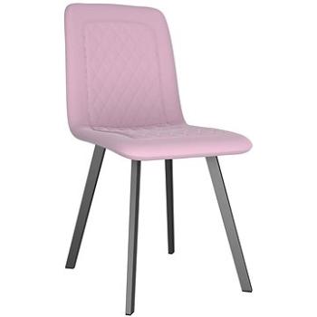 Jídelní židle 6 ks růžové samet (279442)