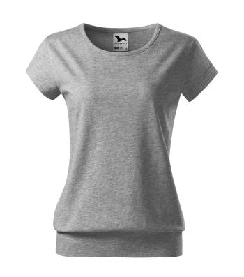 MALFINI Dámské tričko City - Tmavě šedý melír | XXL