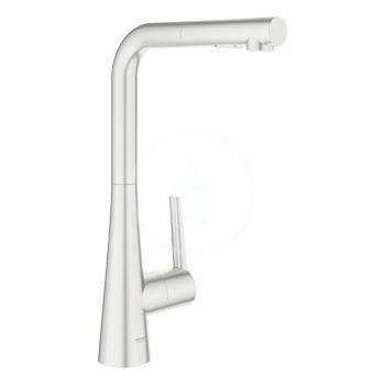 GROHE Zedra Dřezová baterie s výsuvnou sprškou, supersteel 32553DC2