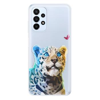 Odolné silikonové pouzdro iSaprio - Leopard With Butterfly - Samsung Galaxy A23 / A23 5G