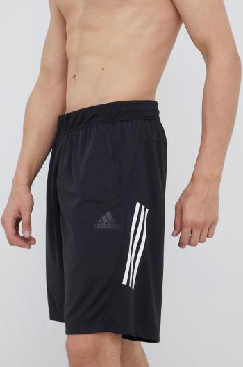 Běžecké šortky adidas Performance 3-stripes FM2107 černá barva