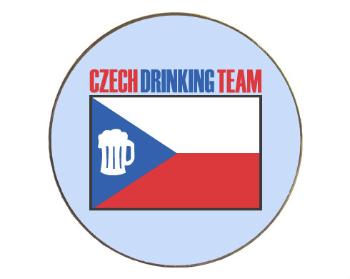 Magnet kulatý kov Czech drinking team