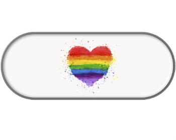 Penál Rainbow heart