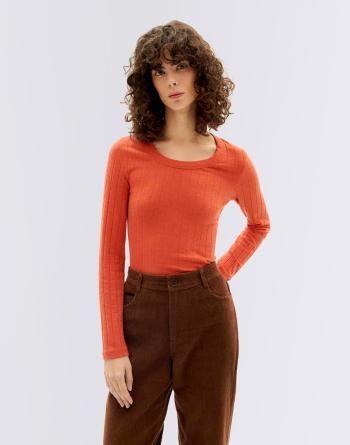 Tričko Thinking MU Pumpkin Trash Casilda L/S Top PUMPKIN